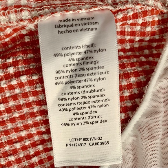 Onia Elastic Calder 7.5" Gingham Swim Trunks - Picture 9 of 10